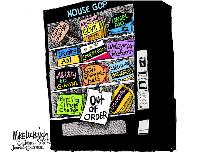 Mike Luckovich for Oct 22, 2023