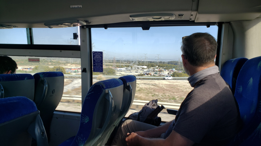 Israeli countryside from bus window.