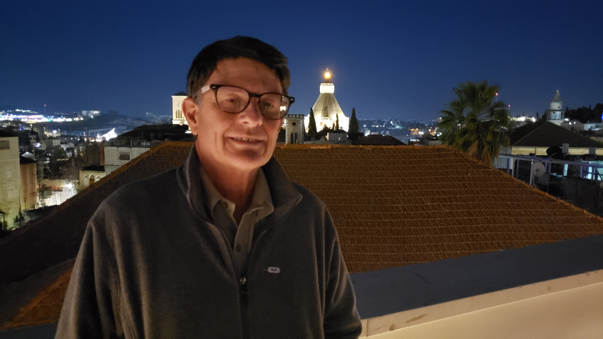 Nazareth is beautiful at night.