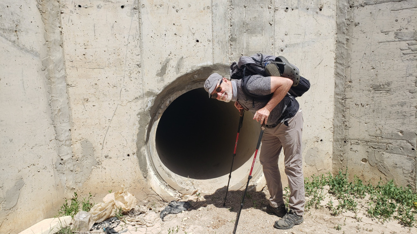 Here's the look of a hiker underestimating a challenge.