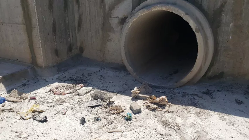 We had to go through this to get across the big highway.