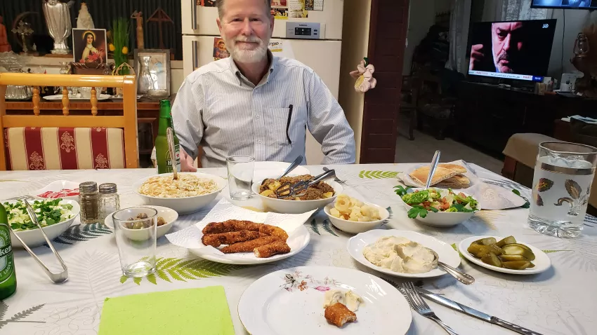 Yum! And we were famished, having hiked through lunch. 