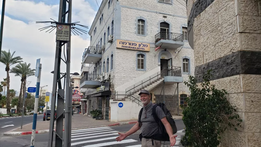 Our hotel. Not exactly a Hampton Inn.