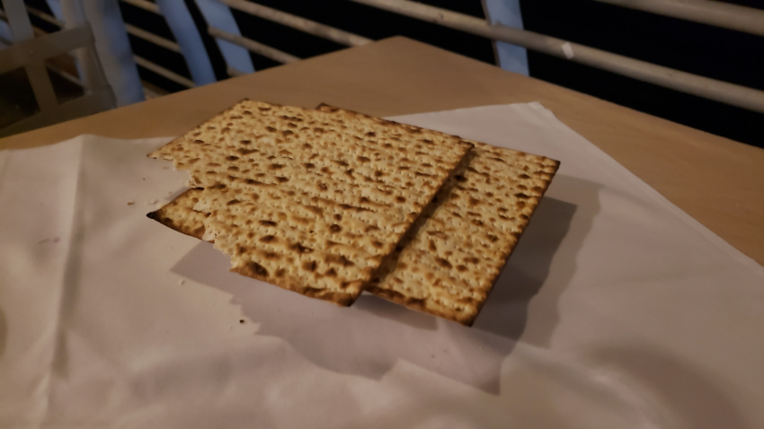 Unleavened bread for the Sabbath. Tiberias is almost totally Jewish.