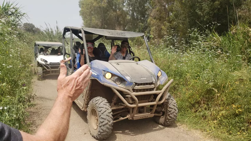 Apparently, dune bugging down the Jesus trail is a very popular spring break activity. Nothing like a fresh coat of dust every few minutes.