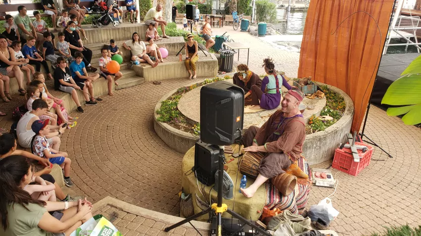 Apparently we happened along a music festival in Ein Gev. Nice African tunes.