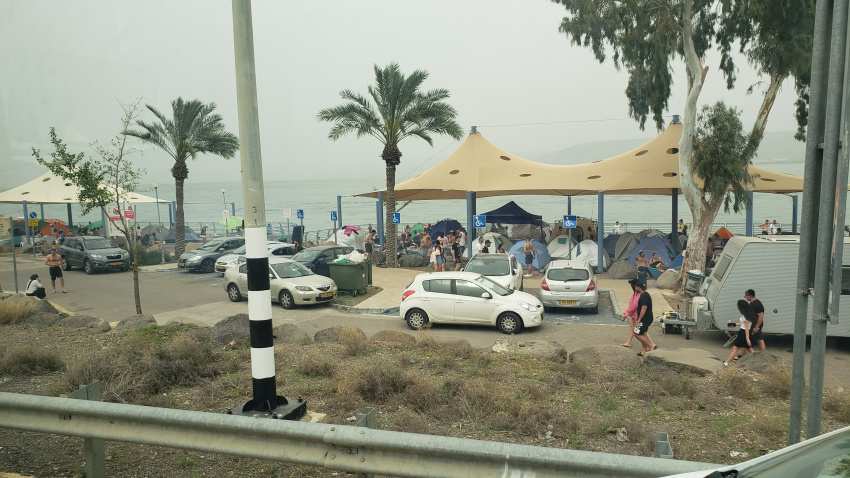 Sea of Galilee during Passover is a massive tailgate.