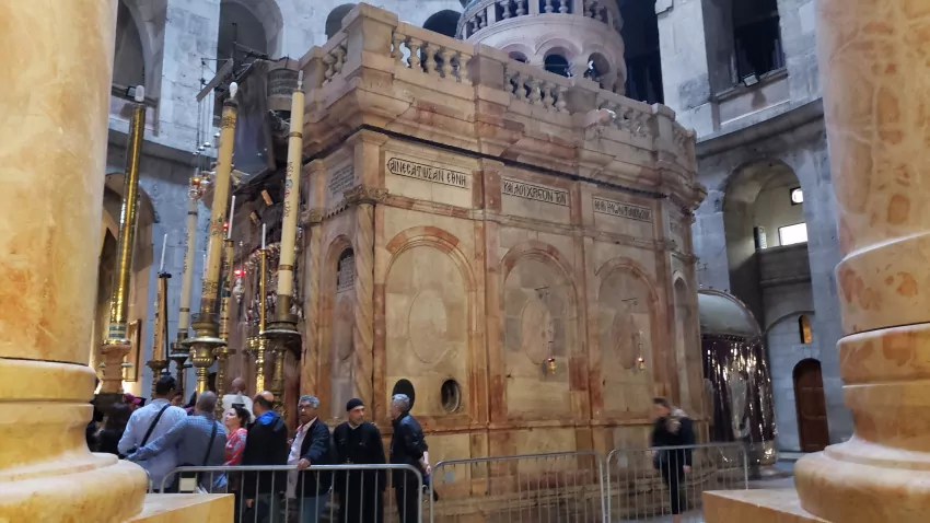 Presumably, Jesus' tomb.