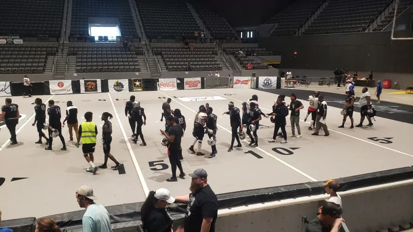 After game hand shaking.