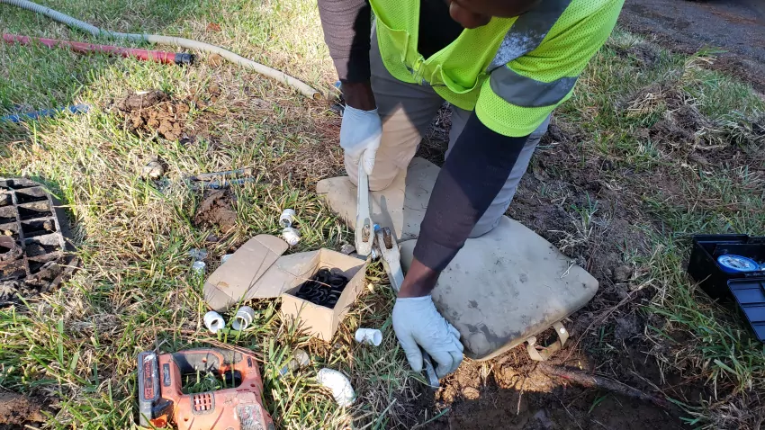 Beats being a roofing supervisor. Much better with the cooler weather. In summer, he brings a big umbrella.