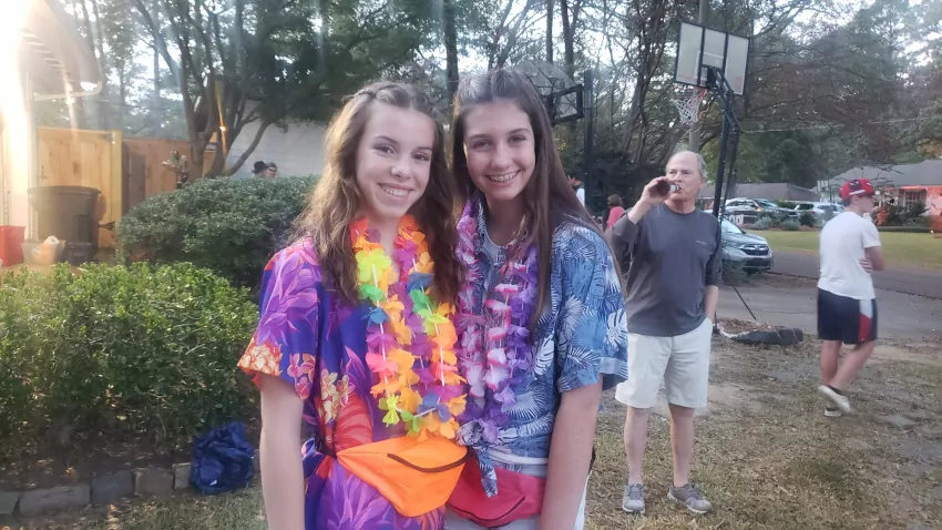 Macy Garrard on left.