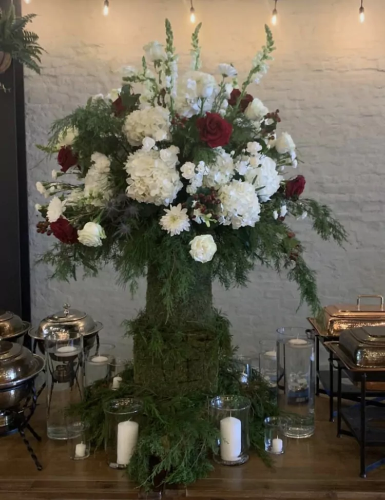 Food table Christmas arrangement 