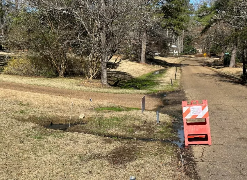 Stinky sewer overflow on Twin Lakes Circle in Eastover.