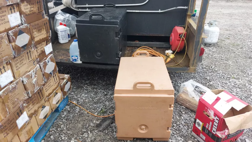 These devices kept the food piping hot until served. 