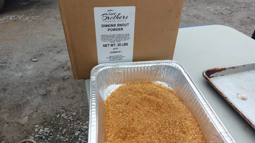 Ted's special chicken rub. It was delicious! 