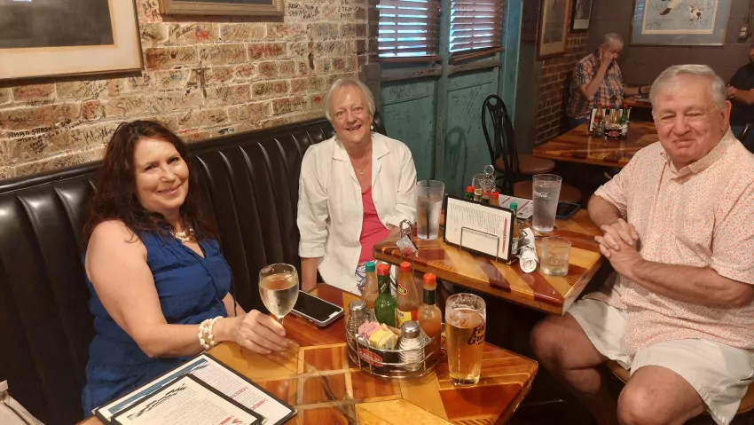 Saw fellow Covenant Presbyterian church members Dan and Ann Brady. They are headed to Anguilla 