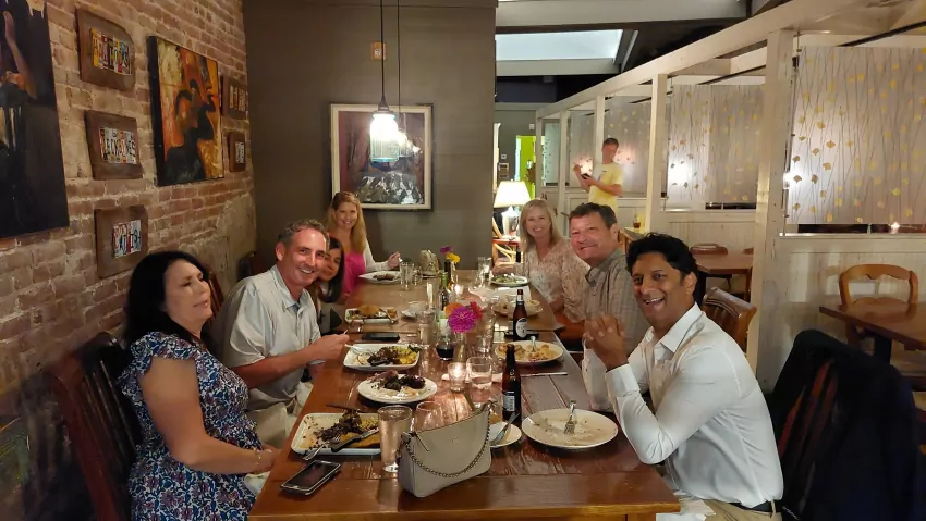 Excellent dinner at Fan and Johnny's in downtown Greenwood. 