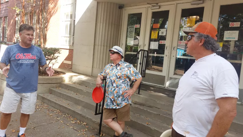 Jay Cooke telling us what to do. We let him think he's the alpha male. 