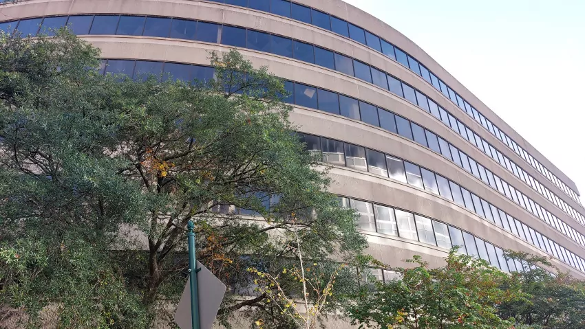 This big beautiful downtown building, the Landmark building, is now empty. Such a waste. 