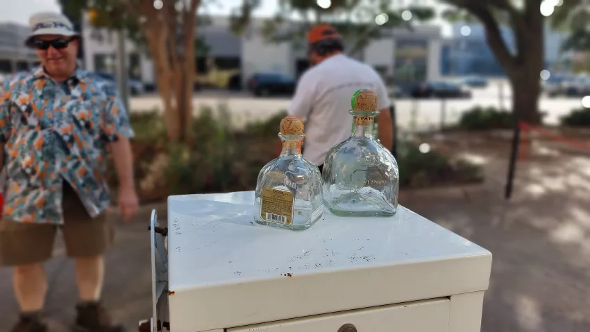 Apparently there's some fine liquor being drunk downtown. This was not us! 