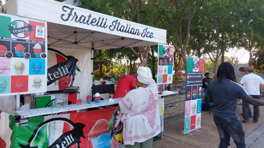 Who would have thought? Italian ice on an October day in downtown Jackson. 