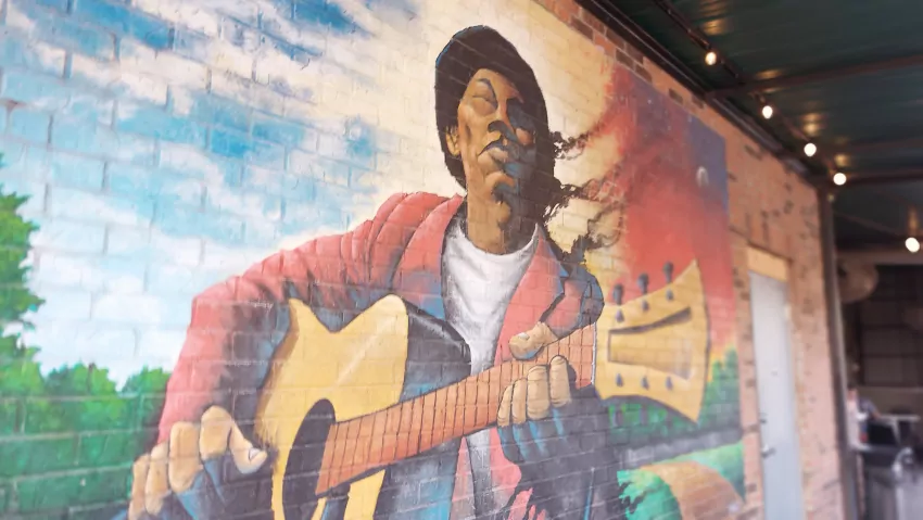 Cool murals at Martin's. Lots of Sunday afternoon day drinkers.