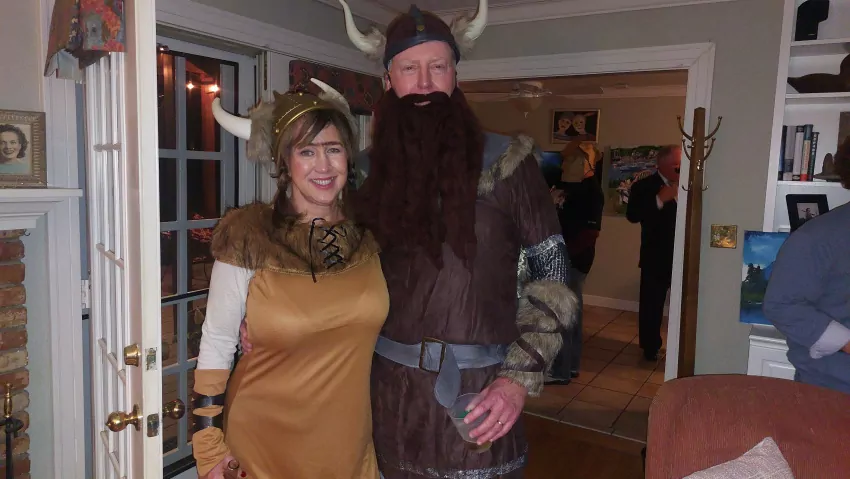 Sherry and Brooks as Vikings. 