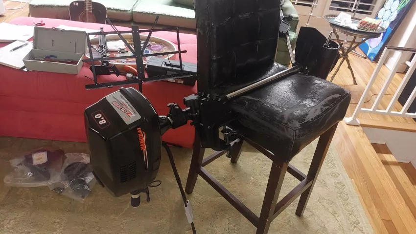 2000 volt 8 horsepower electric motor easily powers my 27 ft Oday 272 sailboat. Goes about five mph. 