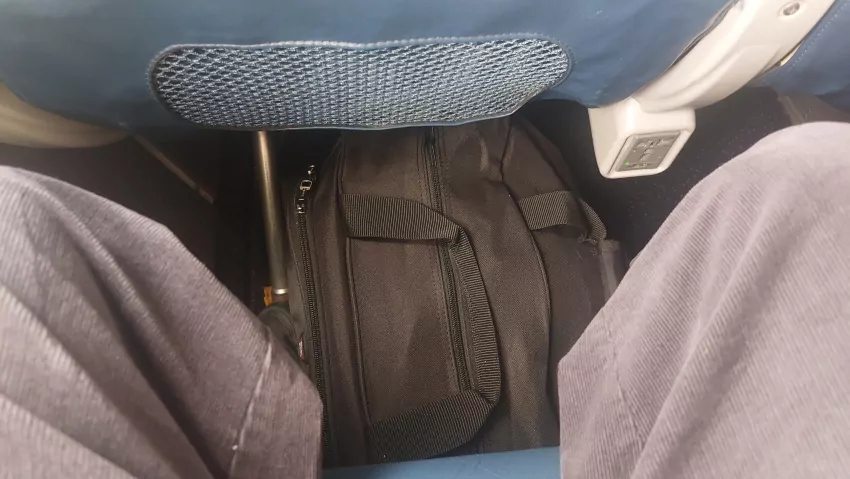 Sure enough. The flight from Jackson to Atlanta ran out of overhead compartment room. So I just stuffed my carry on under the seat. 