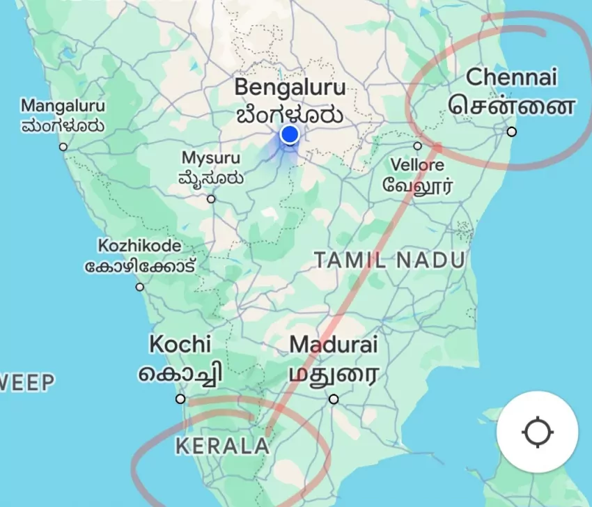 St. Thomas started in Kerala where he evangelized for 14 years then traveled to Chennai. 