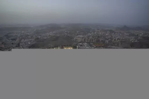 A general view of the Grand Mosque is seen from the Clock Tower during the Hajj pilgrimage in the Muslim holy city of Mecca, Saudi Arabia, Thursday, June 22, 2023. Mecca is Islam's holiest city and a focal point for the faith's followers. But it's also a place where around 2 million people live, work, and do everyday activities like laundry, grocery shopping, homework, putting the trash out and paying the bills. Traffic, the population and prices balloon during the peak Ramadan and Hajj seasons.