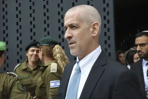 Ronen Bar, chief of Israel's domestic Shin Bet security agency, attends a ceremony marking Memorial Day for fallen soldiers of Israel's wars and victims of attacks at Jerusalem's Mount Herzl military cemetery, May 13, 2024. (Gil Cohen-Magen/Pool photo via AP, File)