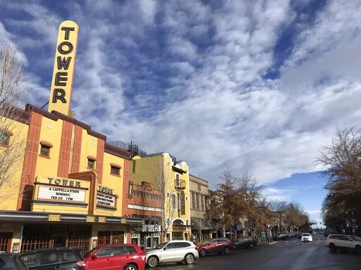 This Jan. 28, 2020, photo shows the Tower theatre located in downtown Bend, Ore. The Planned Parenthood clinic in Bend serving the eastern half of the state, is bracing for an influx of patients particularly from neighboring Idaho, where a trigger law banning most abortions is expected to take effect this summer following the overturning of Roe v. Wade. (AP Photo/Andrew Selsky, File)