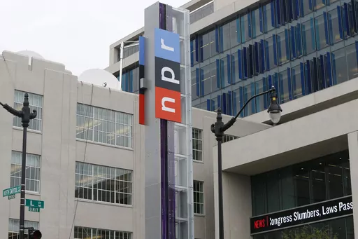 The headquarters for National Public Radio (NPR) stands on North Capitol Street on April 15, 2013, in Washington. Elon Musk threatened to reassign NPR’s Twitter account to “another company,” according to the non-profit news organization, in an ongoing spat between Musk and media groups since his $44 billion acquisition of Twitter last year. (AP Photo/Charles Dharapak, File)