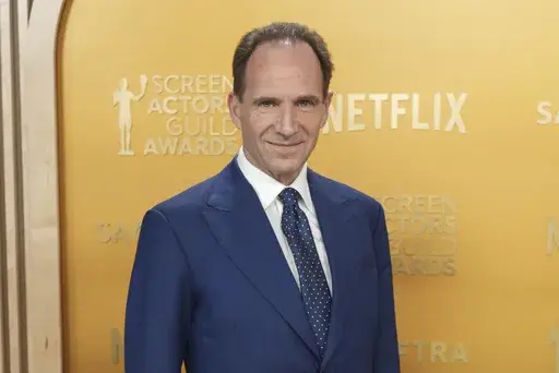 Ralph Fiennes appears at the 31st annual Screen Actors Guild Awards in Los Angeles on Feb. 23, 2025. (Photo by Jordan Strauss/Invision/AP, File)