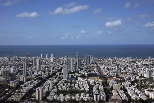 A general view shows the center of Tel Aviv, Israel, Thursday, Dec. 2, 2021. Prime Minister Benjamin Netanyahu has vowed to shut down Al Jazeera’s operations in Israel, calling it a “terror channel” that spreads incitement, after parliament passed a law clearing the way for the closure. (AP Photo/Oded Balilty, File)