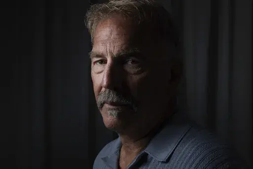 Kevin Costner poses for a portrait photograph for the film 'Horizon: An American Saga' at the 77th international film festival, Cannes, southern France, Saturday, May 18, 2024. (Photo by Vianney Le Caer/Invision/AP)