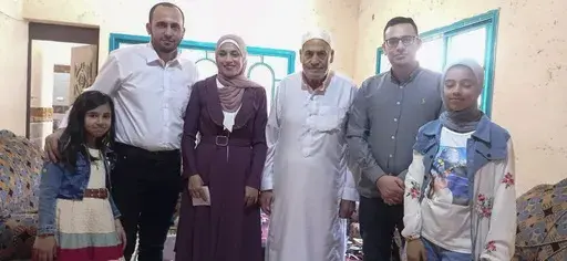 This April 21, 2023 photo provided by Ahmed al-Naouq shows his niece Tala al-Naouq, brother Mohammed al-Naouq, Alaa al-Naouq, his father Nasri al-Naouq, Mahmoud al-Naouq and Dima al-Naouq in Deir Al Balah, Gaza. Entire generations of Palestinian families in the besieged Gaza Strip have been killed in airstrikes in the ongoing Hamas-Israel war. The unprecedented violence has raised troubling questions about Israeli tactics. Ahmed al-Naouq says none of his 21 family members, including 13 children,