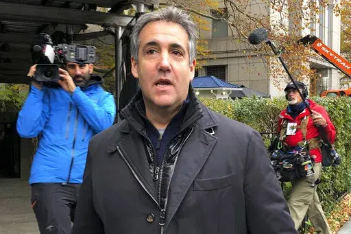 Michael Cohen, former President Donald Trump's longtime personal lawyer, arrives at Federal Court in New York, on Nov. 22, 2021. (AP Photo/Lawrence Neumeister, File)