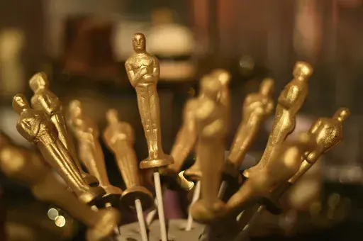 Gold-dusted chocolate Oscar statues are pictured during the Oscars Governors Ball press preview on Tuesday, Feb. 25, 2025, in Los Angeles. (Photo by Richard Shotwell/Invision/AP)