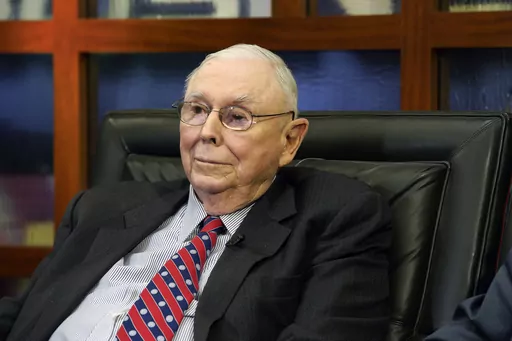 Berkshire Hathaway Vice Chairman Charlie Munger listens to a question during an interview on May 7, 2018, in Omaha, Neb. Berkshire Hathaway says Munger, who helped Warren Buffett build an investment powerhouse, has died. (AP Photo/Nati Harnik, File)