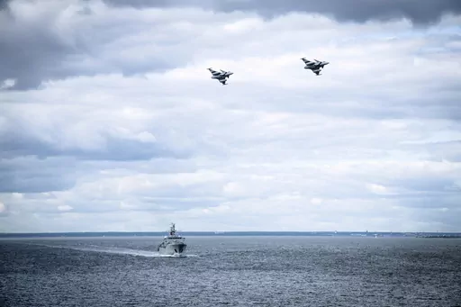 In this photo provided by the Swedish Armed Forces on Aug. 25, 2020, troops patrol by both air and sea in the Baltic Sea region. The road for Sweden’s NATO membership has been bumpy, chiefly because of Turkey stalling ratifying Sweden’s application. (Antonia Sehlstedt/Swedish Armed Forces/TT via AP, File)