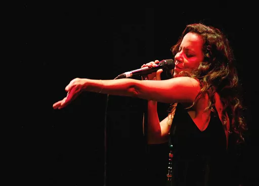 Brazil's Bebel Gilberto performs at the Diana theatre in Guadalajara, Mexico, May 31, 2006. The New York-born Brazilian singer has released “João,” an album in tribute to her late father, the bossa nova giant João Gilberto. (AP Photo/Guillermo Arias, File)