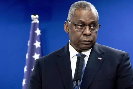 Secretary of Defense Lloyd Austin makes a joint statement with Israel Minister of Defense Yoav Gallant, after their meeting about Israel's military operation in Gaza, in Tel Aviv, Israel, Dec. 18, 2023. The White House chief of staff on Tuesday ordered Cabinet members or secretaries to notify his office if they ever can't perform their duties, as the Biden administration, reeling from learning of Defense Secretary Lloyd Austin's surprise illness last week, mounts a policy review. (AP Photo/ Maya
