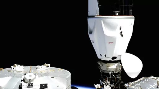 In this image provided by SpaceX, the Crew Dragon capsule is docked at the International Space Station, Wednesday, April 27, 2022. four astronauts arrived at the space station Wednesday night, just 16 hours after a predawn liftoff from Kennedy Space Center that thrilled spectators. (SpaceX via AP)
