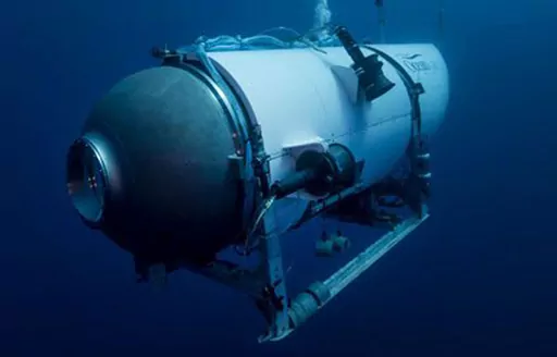 This undated image provided by OceanGate Expeditions in June 2021 shows the company's Titan submersible. OceanGate, the company that owned the submersible that fatally imploded on its way to explore the wreck of the Titanic said Thursday, July 6, 2023 it has suspended operations. (OceanGate Expeditions via AP, File)