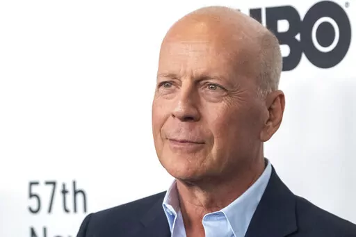 Bruce Willis attends a movie premiere in New York on Friday, Oct. 11, 2019. Nearly a year after Bruce Willis’ family announced that he would step away from acting after being diagnosed with aphasia, his family says his “condition has progressed.” In a statement posted Thursday, the 67-year-old actor’s family said Willis has a more specific diagnosis of frontotemporal dementia. (Photo by Charles Sykes/Invision/AP, File)