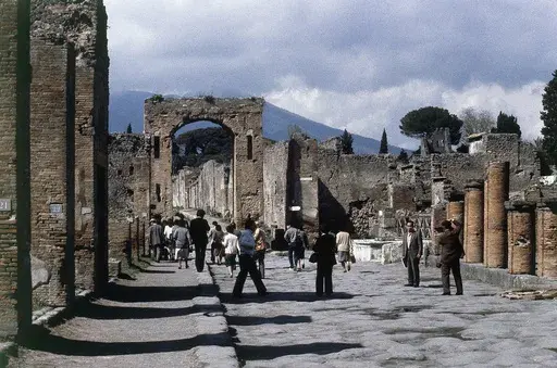A view of Pompeii, a buried and ruined Roman city near modern Naples in Italy, is seen in 1979. (AP Photo/Jim Bourdier, File)