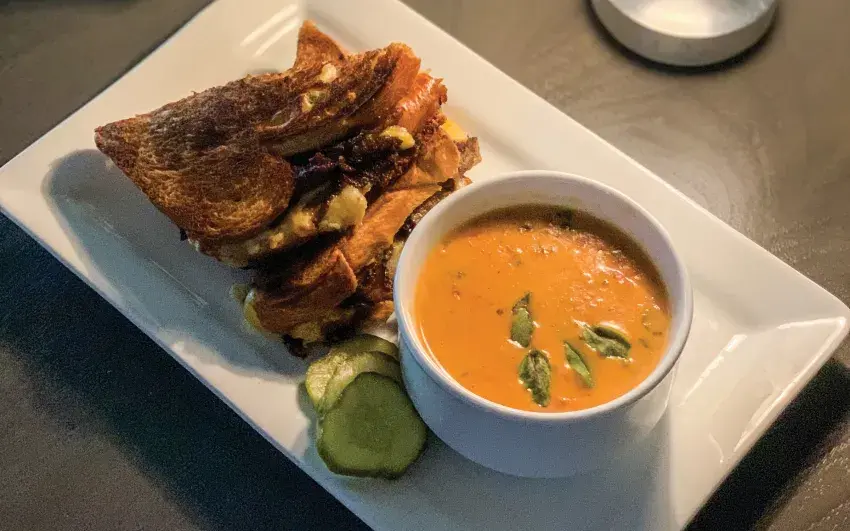 chef Kistler grilled cheese and tomato soup